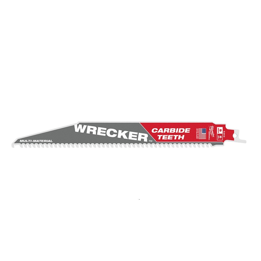Milwaukee The Wrecker™ 6 TPI SAWZALL® Blades with Carbide Teeth, 1 Pack - 48-00-5242