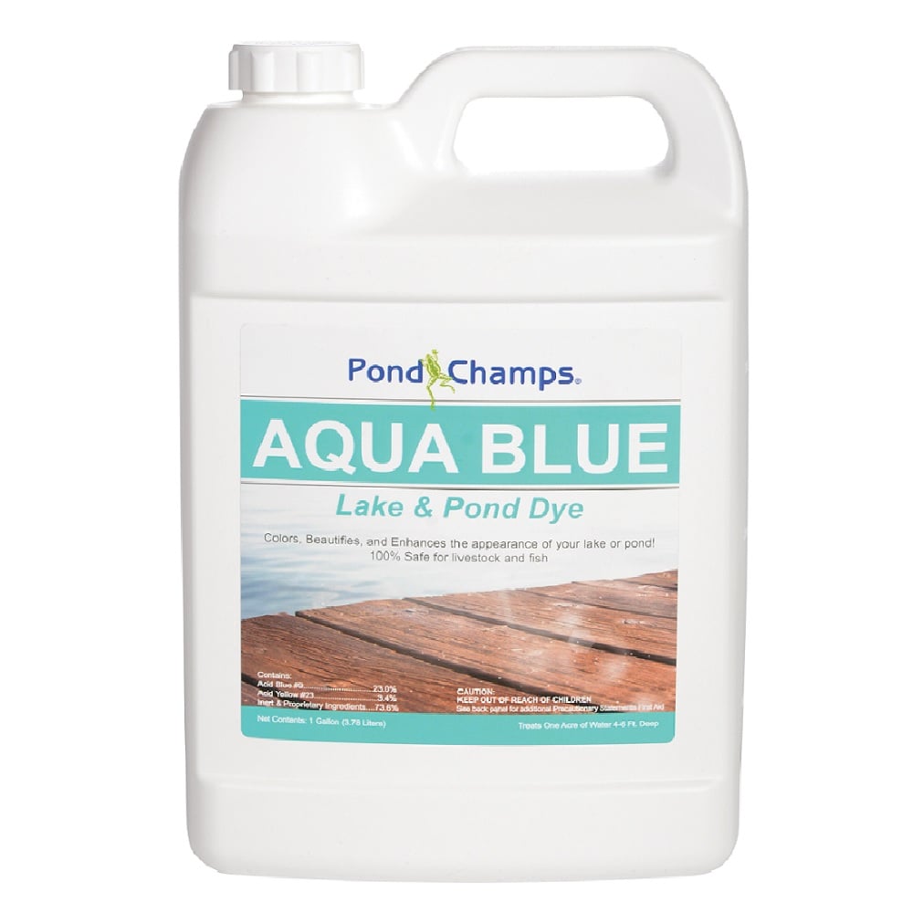 Pond Champs Aqua Blue Lake & Pond Dye, 1 Gallon - 11400
