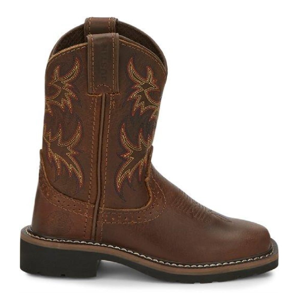 Justin Boy's Cattleman Brown Western Boot - SK4681