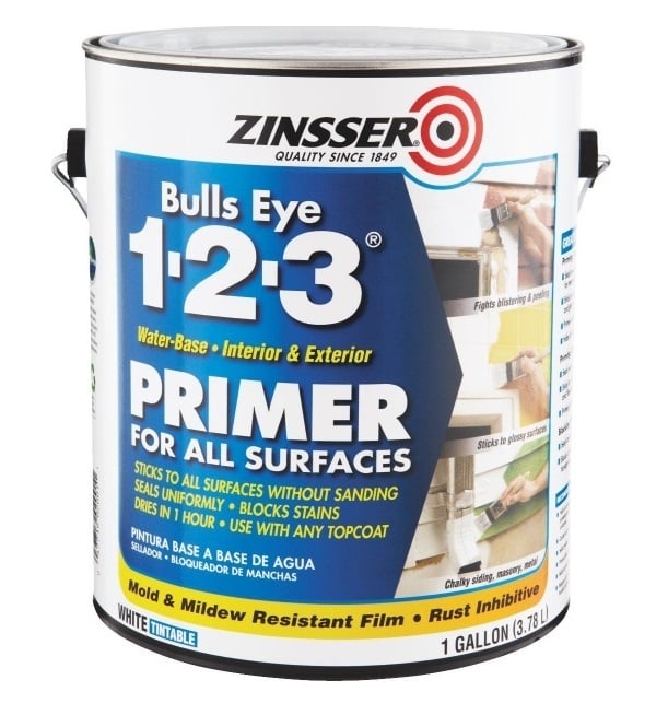 Zinsser Bulls Eye 1-2-3 Water Base Interior/Exterior Stain Blocking Primer ZI02001