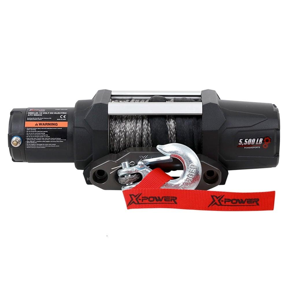 X-Power 5500 lb. 12V DC UTV Winch with Synthetic Rope - 10801030