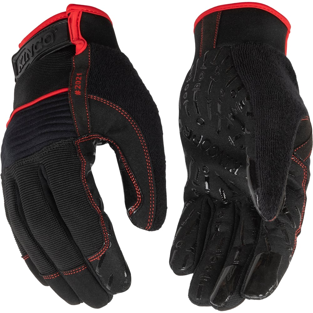 Kinco Men's KincoPro Handler Synthetic with Pull-Strap Gloves Black - 2021-L