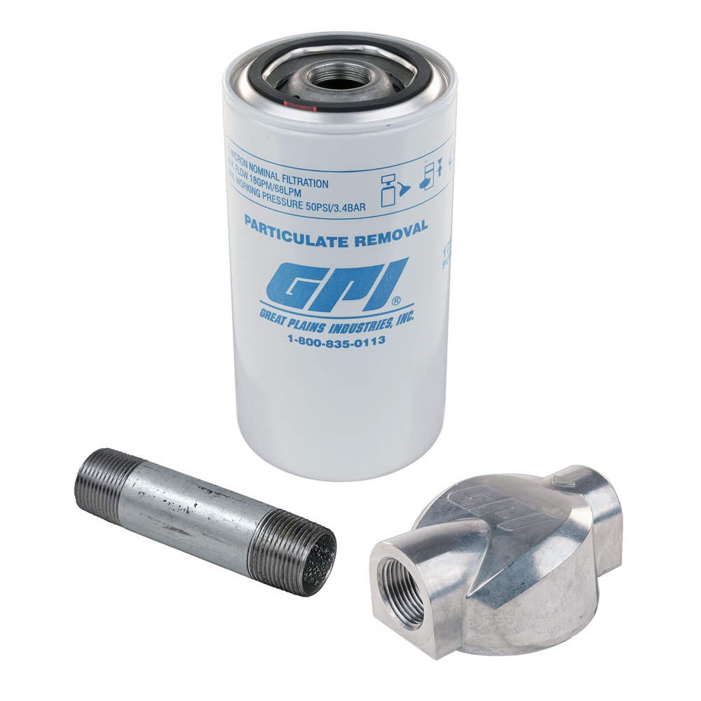 GPI 18 GPM, 10 Micron Particulate Filter Kit with 3/4" NPT Aluminum Adapter - 129500-06