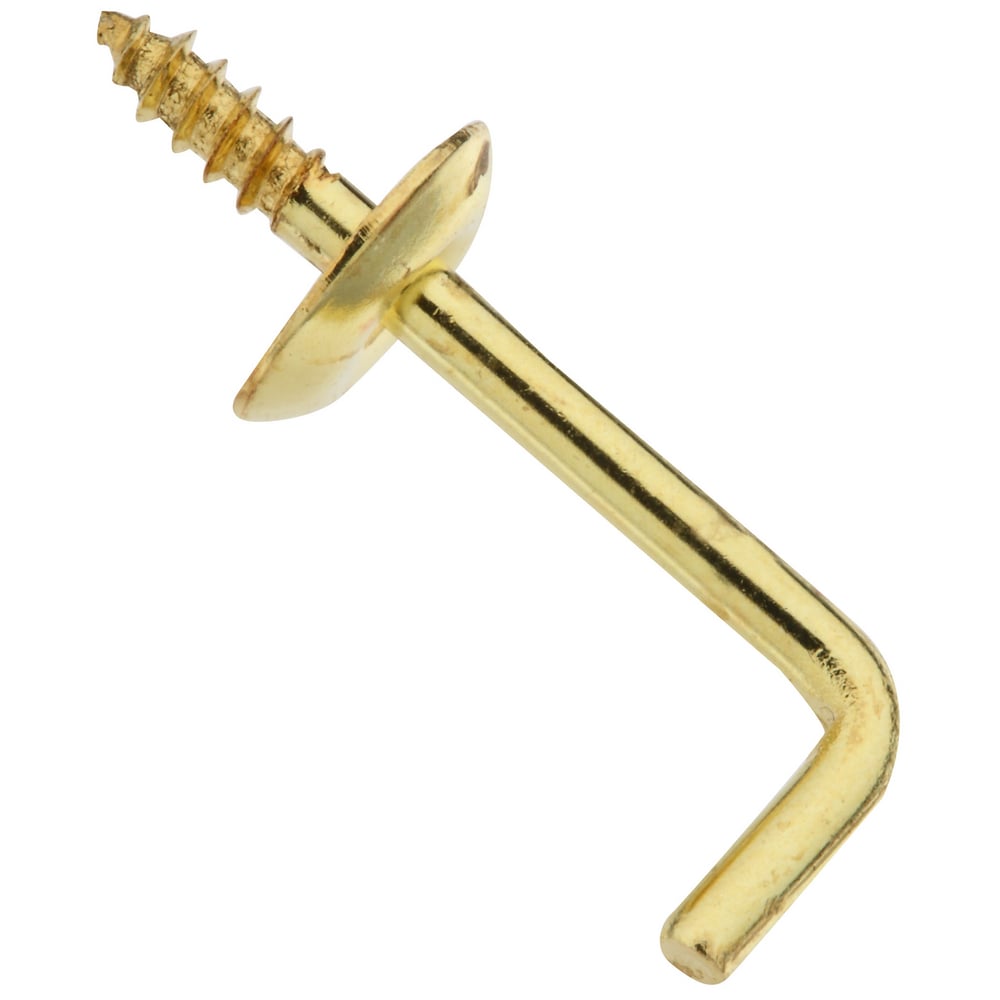 National Hardware V2025 Shoulder Hooks - Solid Brass in Solid Brass - N119-974
