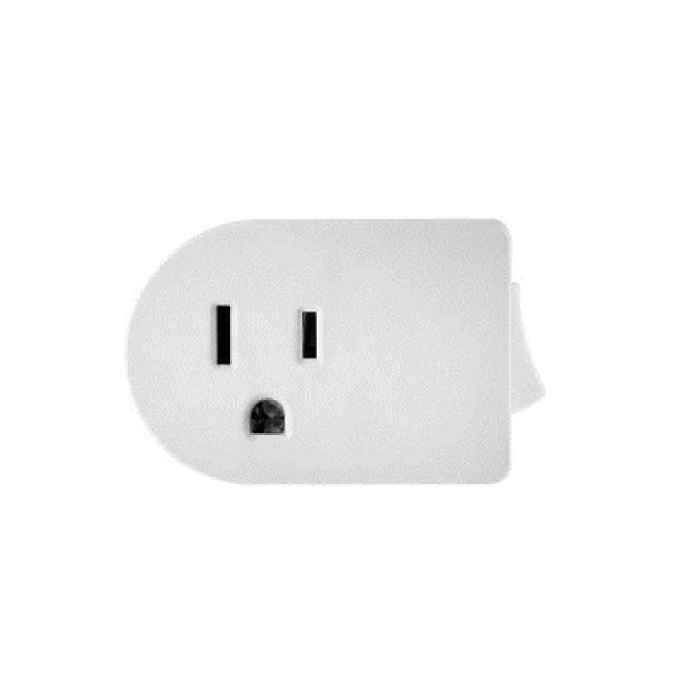 Jasco Cordinate Grounded 1-Outlet Power Switch, White - 49968