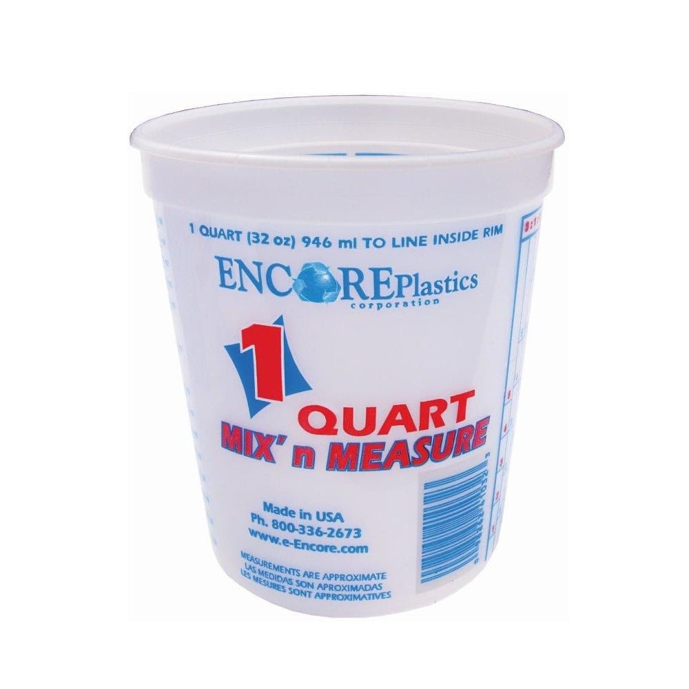 Encore 1 QT TALL CLEAR MIX'N MEASURE CONTAINER - 41032