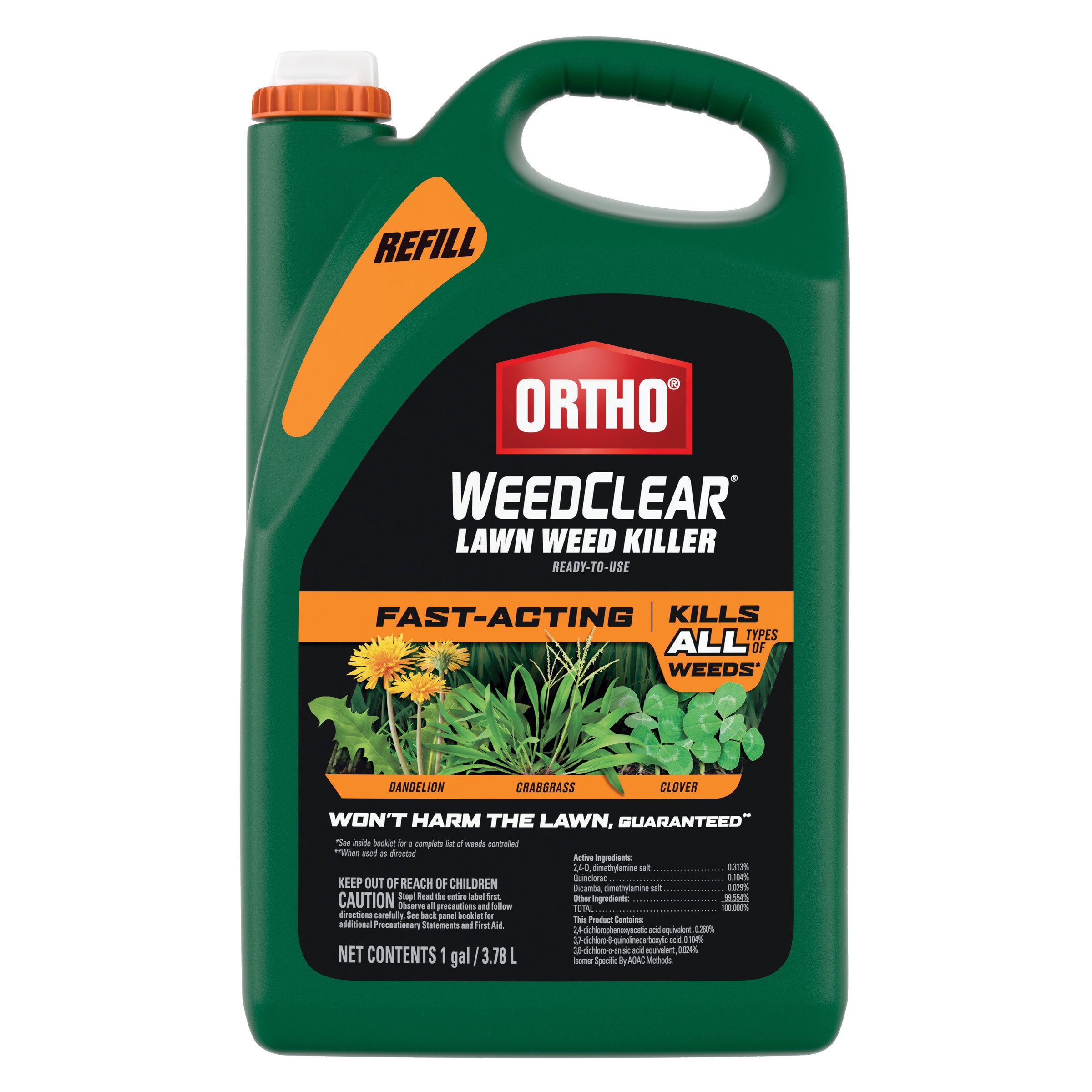Ortho® WeedClear Lawn Weed Killer, Read-to-Use Refill, 1 Gallon Bottle