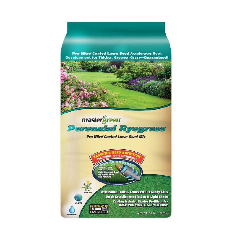 Master Green Perennial Ryegrass Seed Mix, 50lb - SEEDRYEGRASS