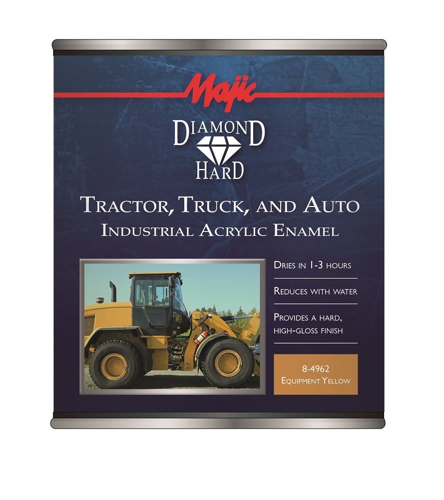 Majic Diamond Hard Tractor Truck and Auto Acrylic Enamel - Equipment Yellow, Quart - 8-4962-2