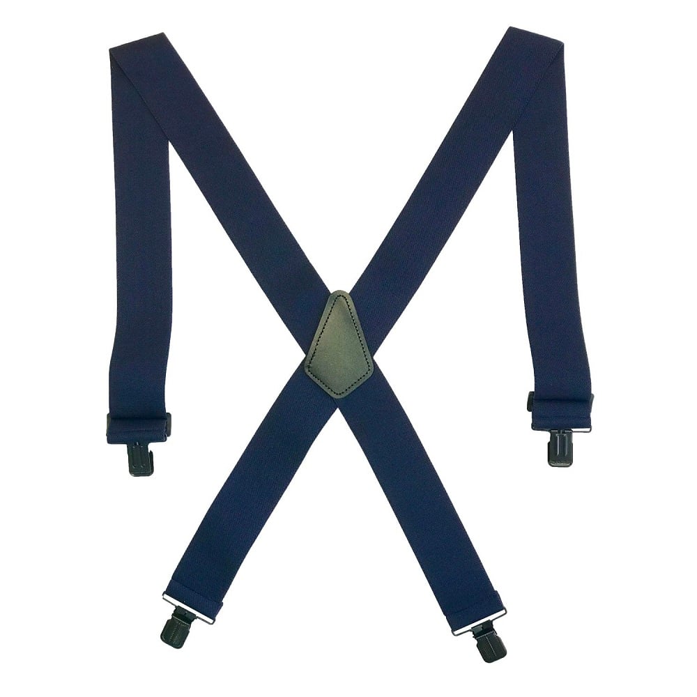 Perry Suspenders 2 Inch Original 52 Inch Length Clip-On Suspenders Navy - CS200-XL-NVY