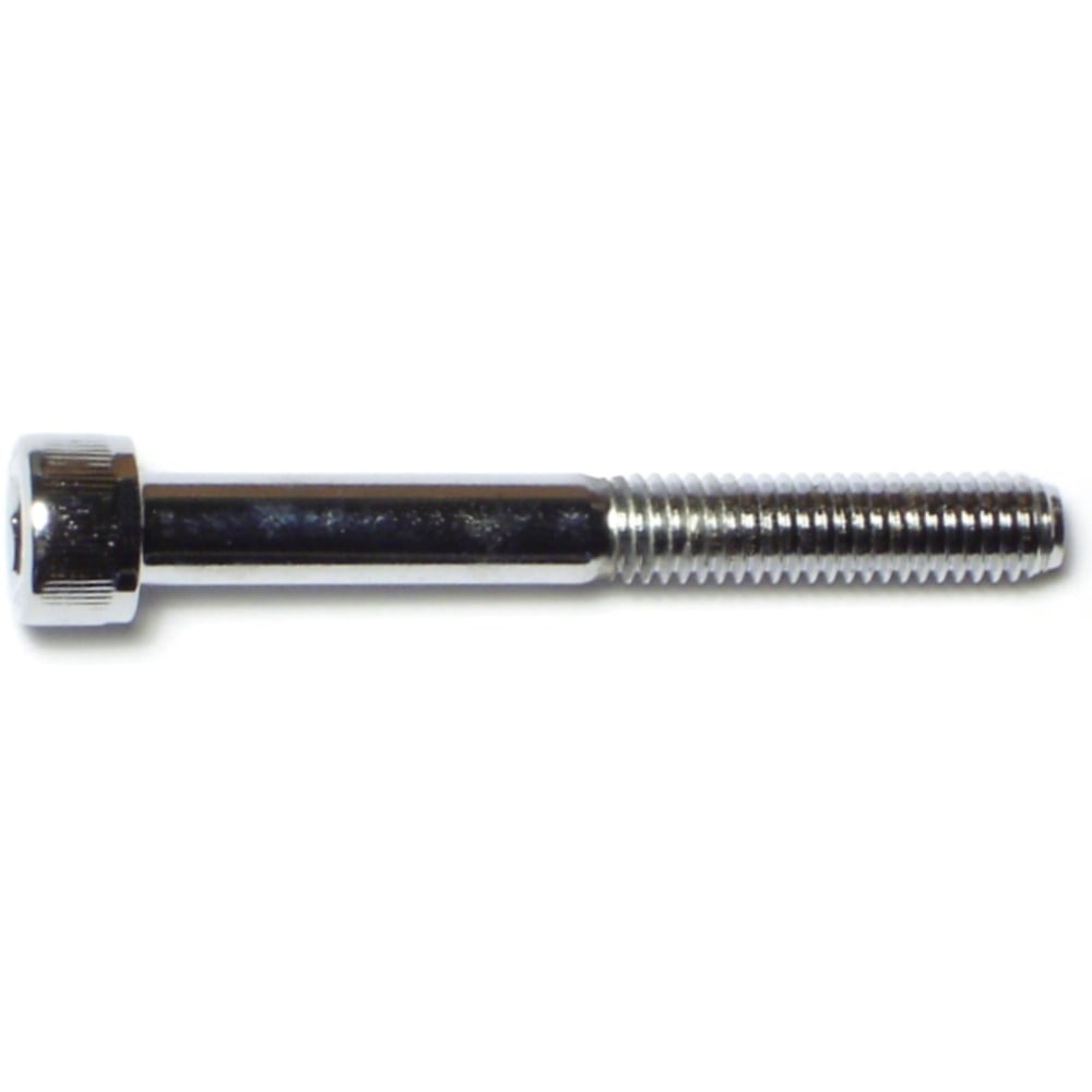 Midwest Fastener 6mm-1.0 x 50mm Chrome Plated Class 12.9 Coarse Thread Knurled Head Hex Socket Cap Screws - 87070