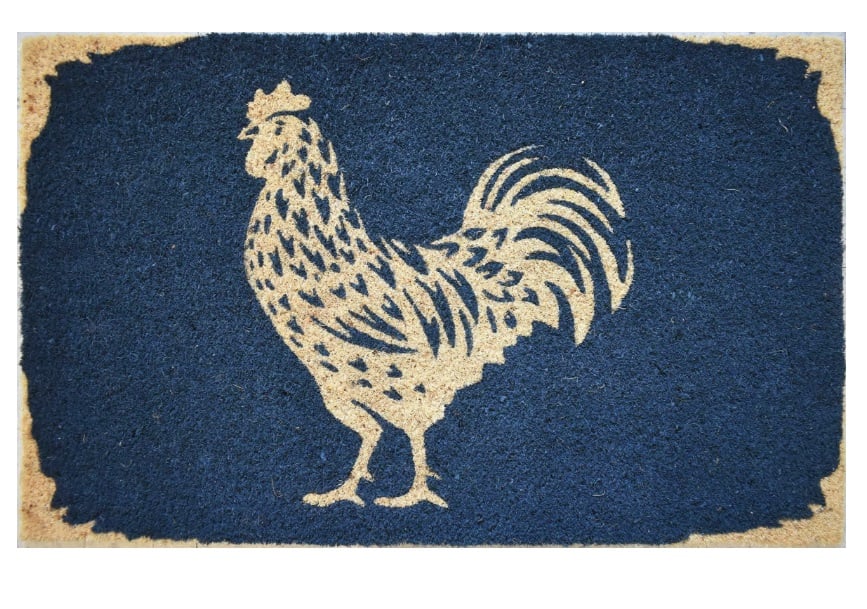 Avera Blue Rooster Doormat 17 x 29