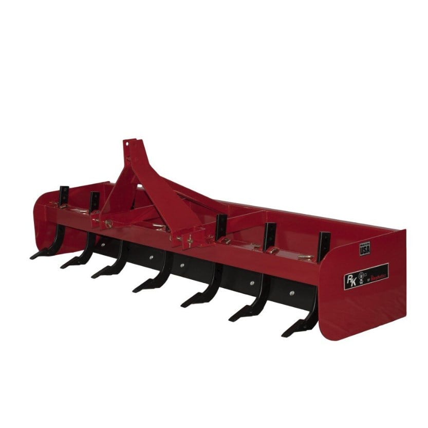 King Kutter 8' Professional Hinged Box Blade, Red - H-BB-96-RR