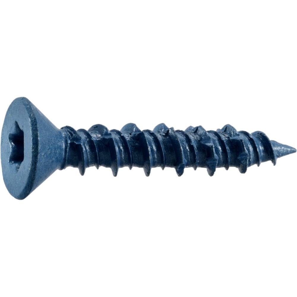 Midwest Fastener 5/16" x 1-3/4" Blue Ruspert Coated TorqueMaster Flat Head Masonry Screws - 12567