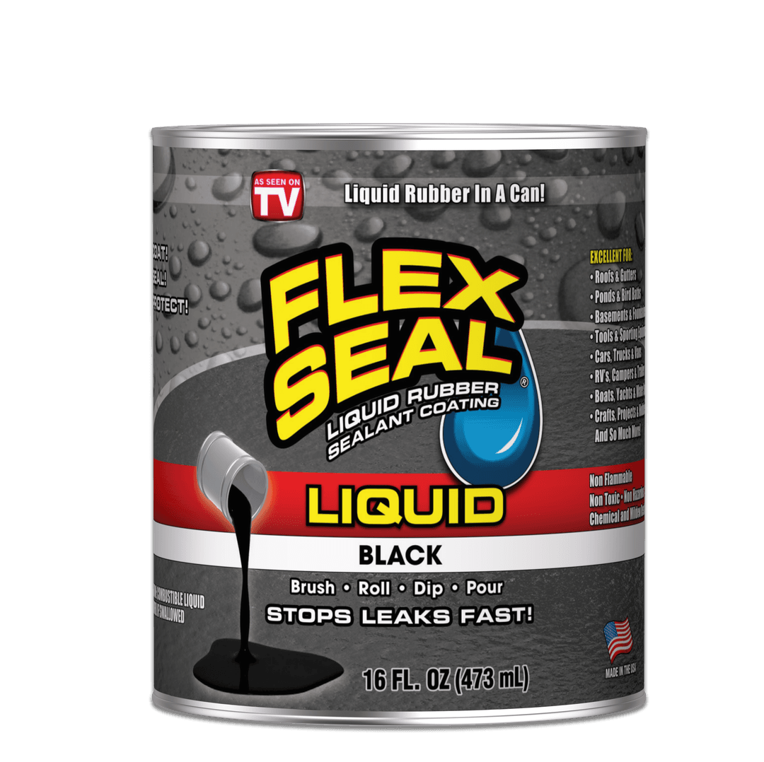 Flex Seal Liquid Flex Seal Black 16oz Can LFSBLKR16