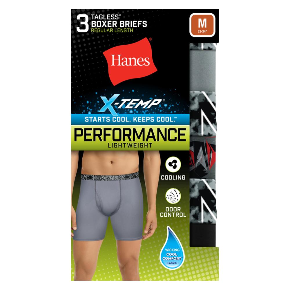 Hanes Men's X-Temp® Lightweight Mesh Boxer Briefs 3-Pack, Regular Leg -  XTMMP3