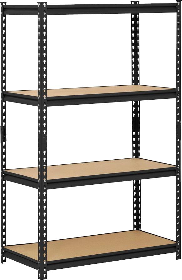 MAXIMUM Adjustable 4-Shelf Heavy Duty Steel Metal Storage Rack