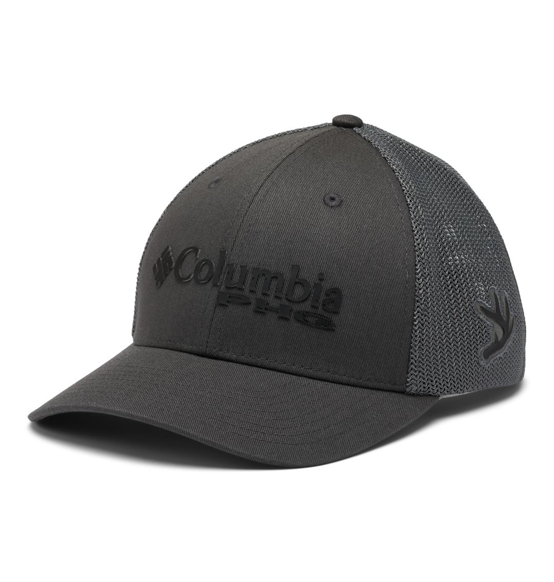 Columbia PHG Logo with Antlers Mesh Ball Cap - Charcoal, L/XL - 2010831028