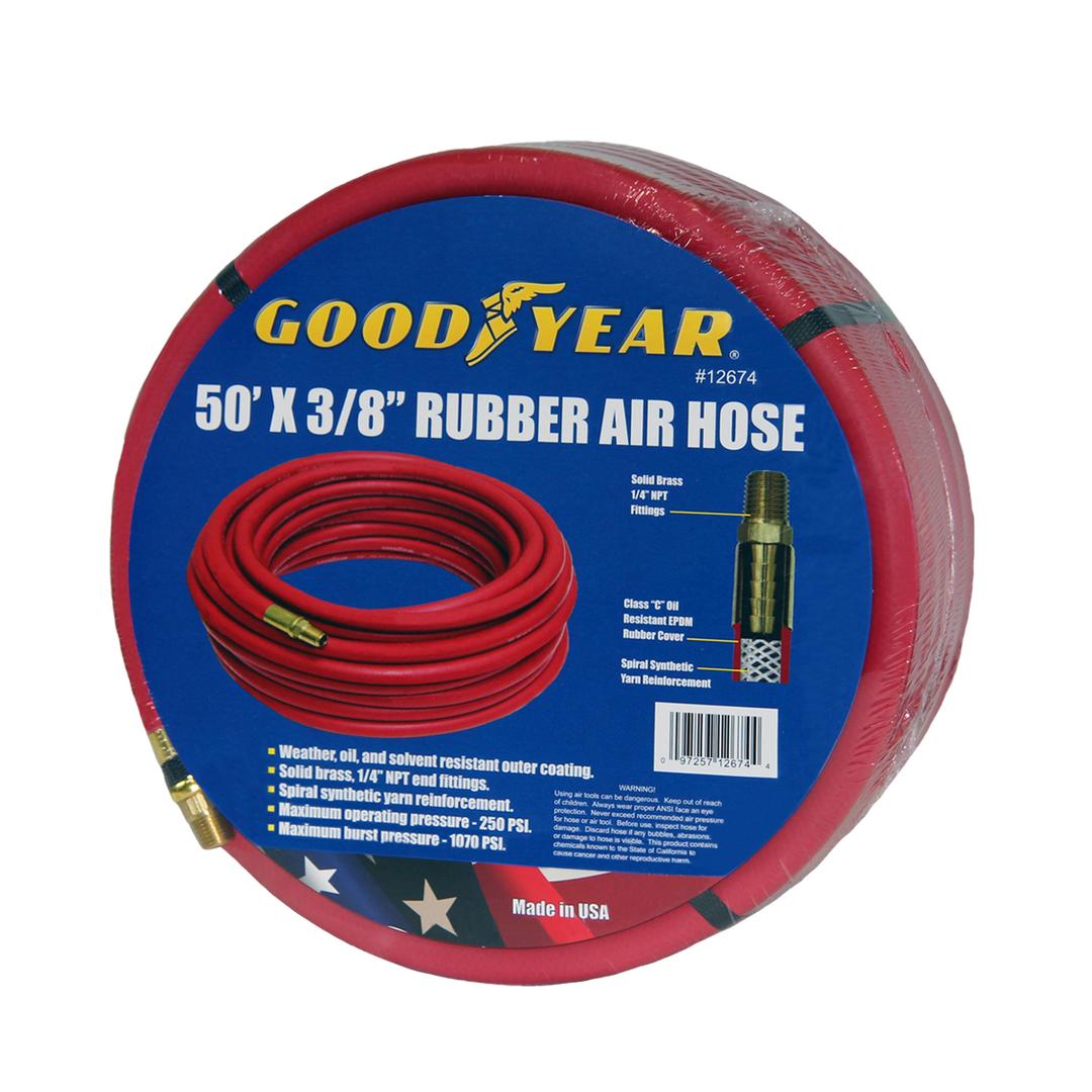 Goodyear 50' x 3/8\ Rubber Air Hose - 12674