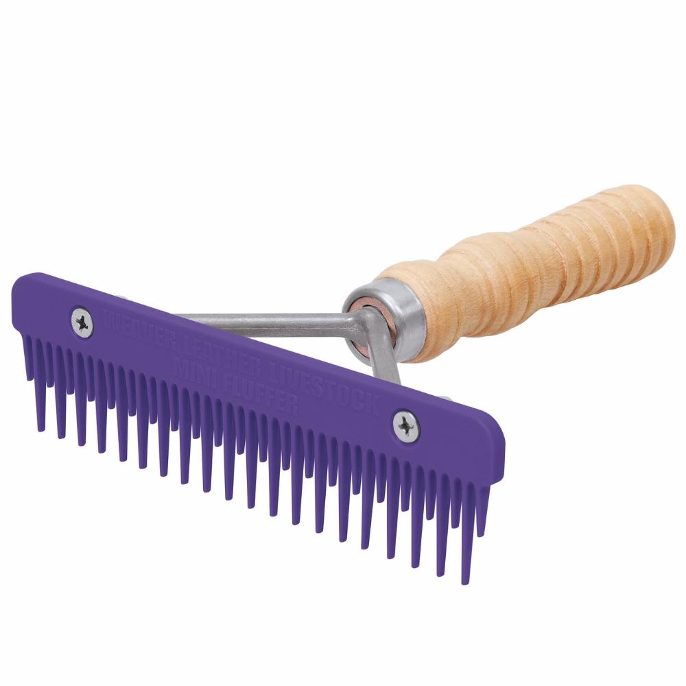 Weaver Leather Mini Fluffer Comb - Purple