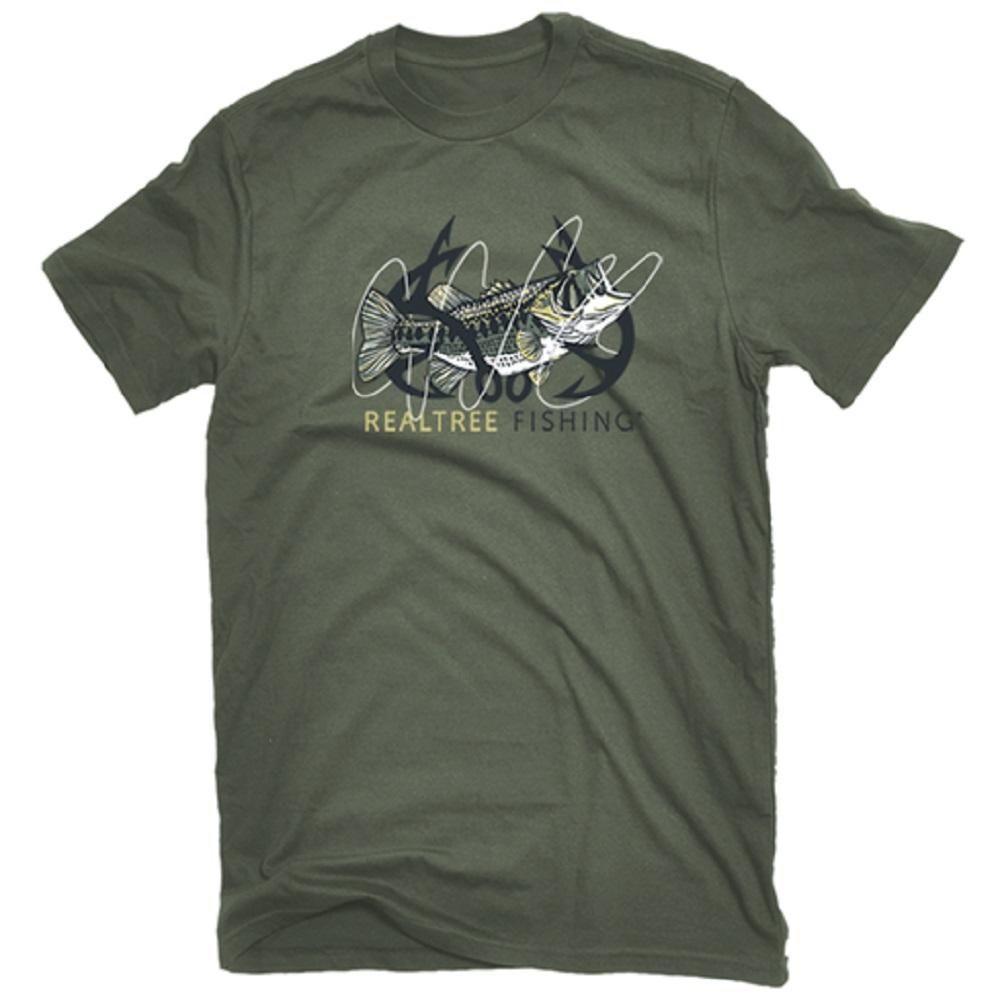 Realtree Fishing Men's Graphic T-Shirt, Moss- RTFP-365