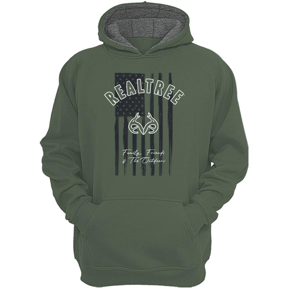 Realtree Kid's Family, Friends, and The Outdoors Flag Fleece Hoodie ...