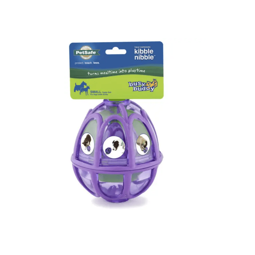 PetSafe Busy Buddy Barnacle - Dog Chew Toy - Treat Dispensing Dog Toys  Purple Medium