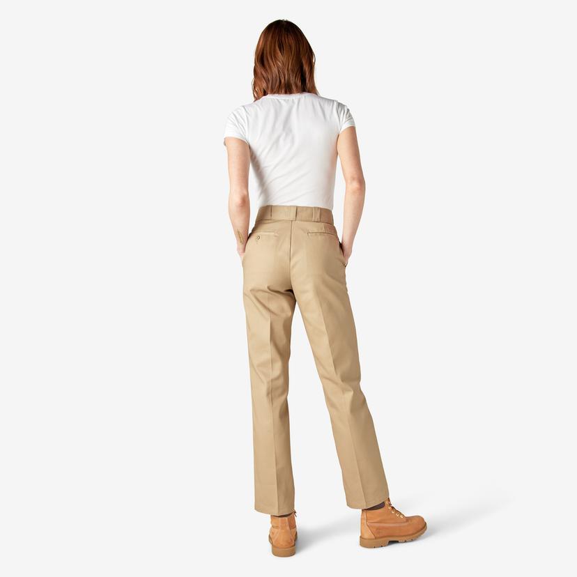 Dickies 874 Work Pants Womens Size 6 Khaki Straight Leg Flat Front Slash  Pockets - $30 - From Emma