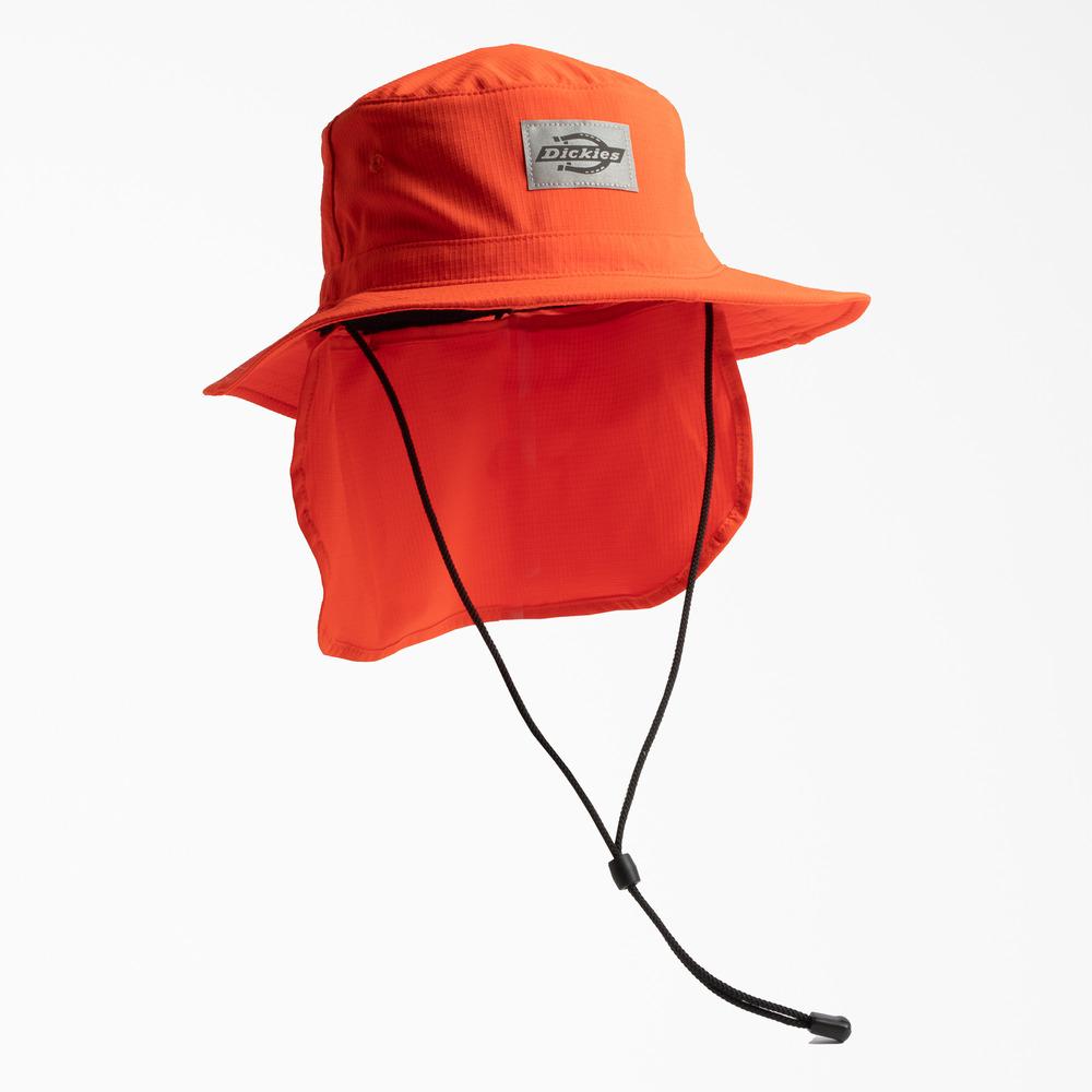Dickies Full Brim Ripstop Boonie Hat with Neck Shade - Neon Orange (WHC300)