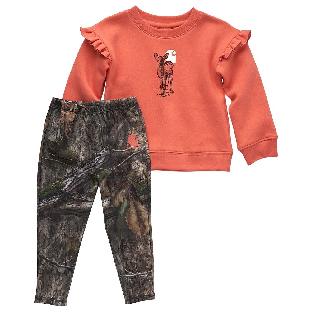 Carhartt Infant's Long-Sleeve Deer Shirt and Camo Legging 2 PC Set, Mossy  Oak Dna Print - CG9864-CR27