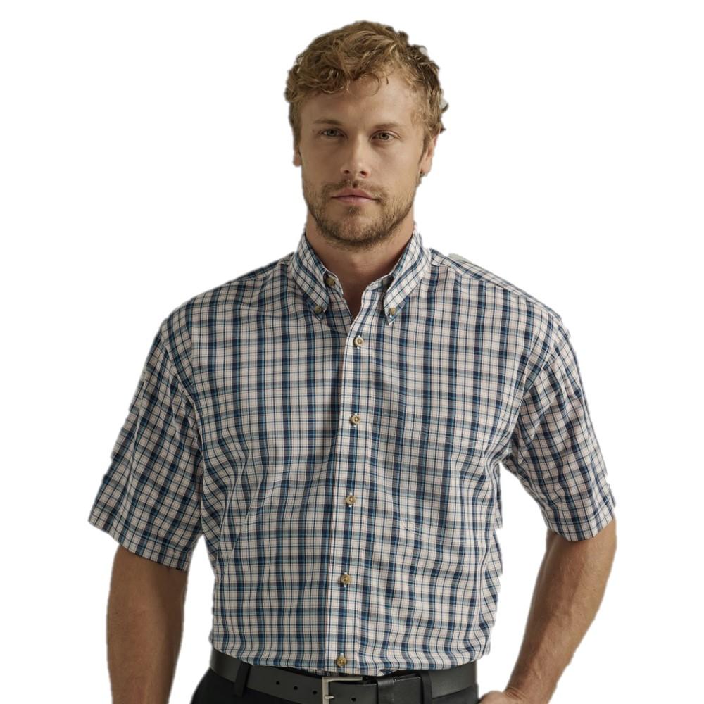 Wrangler Men's Riata Short Sleeve Plaid Shirt 4-Pack, Assorted Colors ...