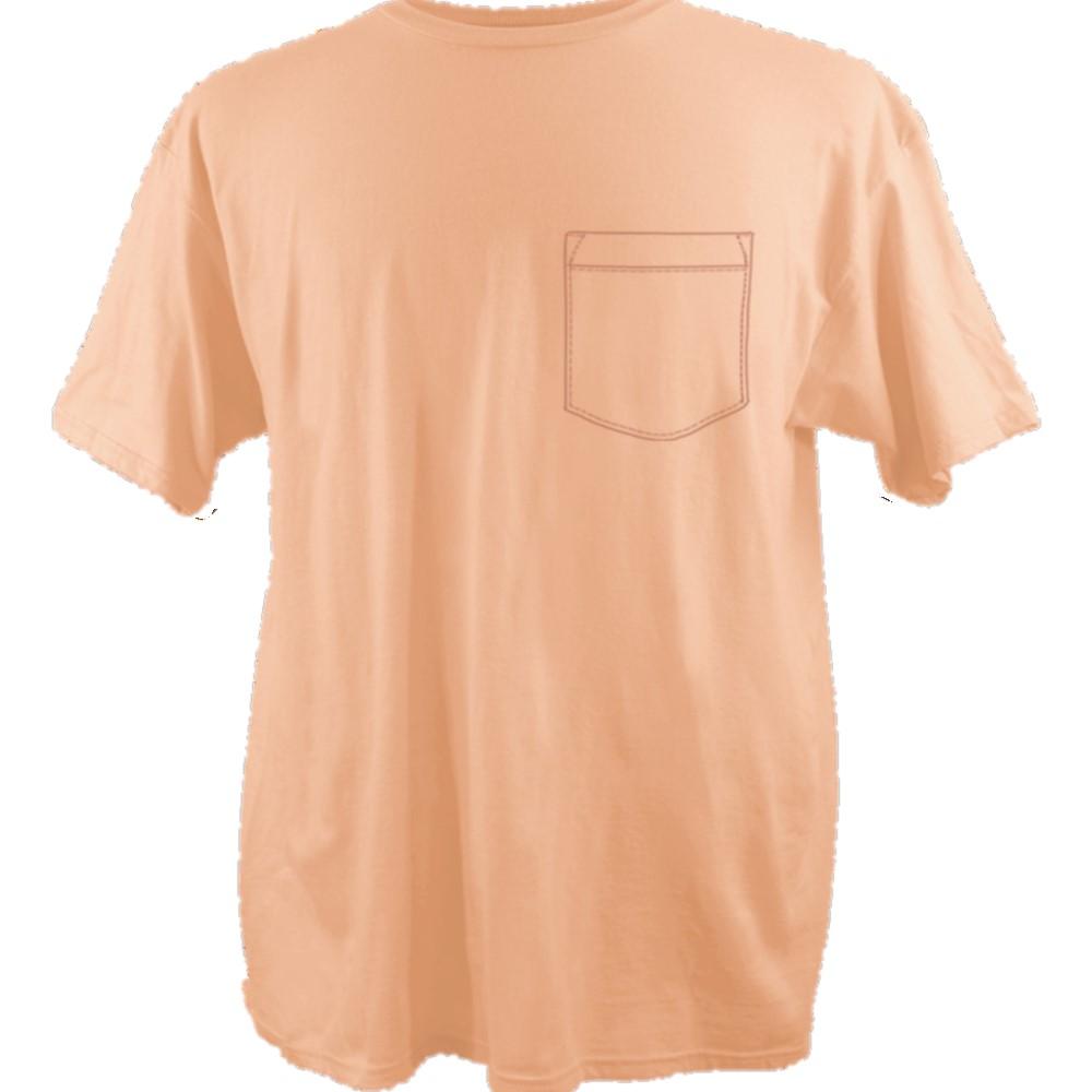 Lincoln Outfitters Mens Short Sleeve Heavyweight Pocket T-Shirt, Almost  Apricot - LO1M-12032