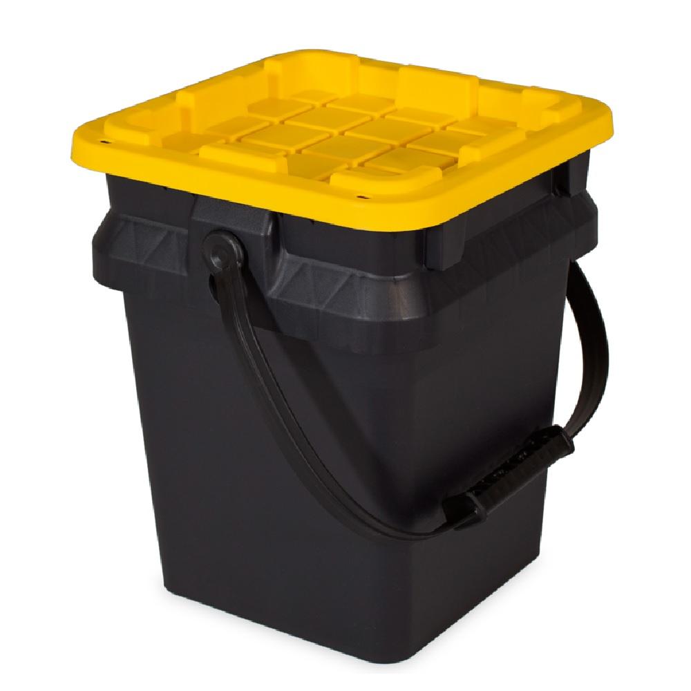 King Innovation Yellow 5 Gallon Bucket w/ 2 Large & 2 Small Black Trays  (King Innovation 47502)
