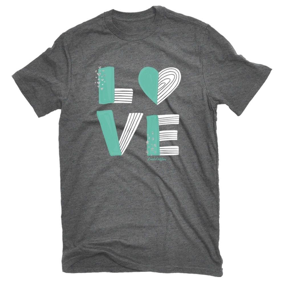 LV Heart Graphic Short Sleeve T Shirt