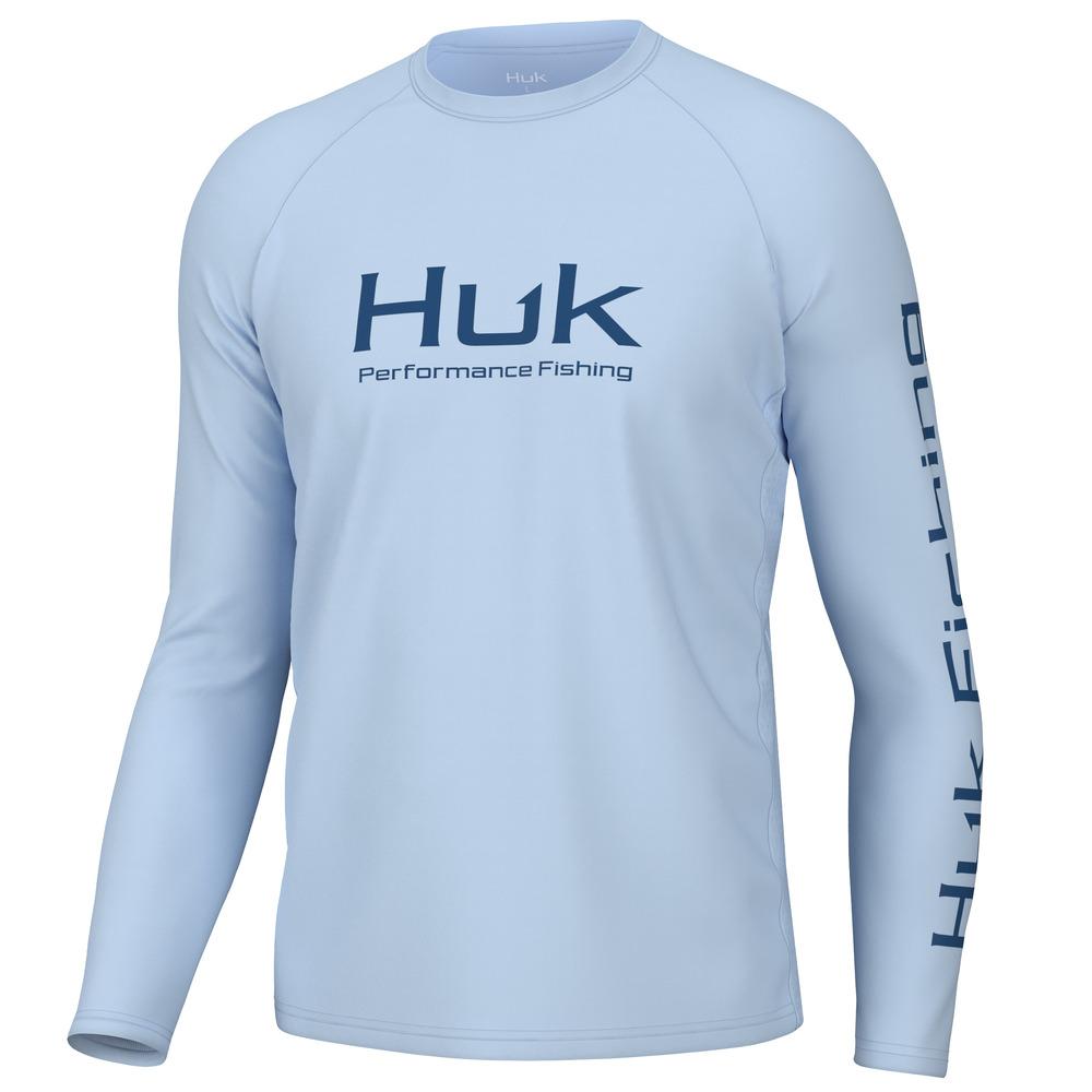 Huk Vented Pursuit Long Sleeve Shirt Ice Water XL - H1200524-476-XL