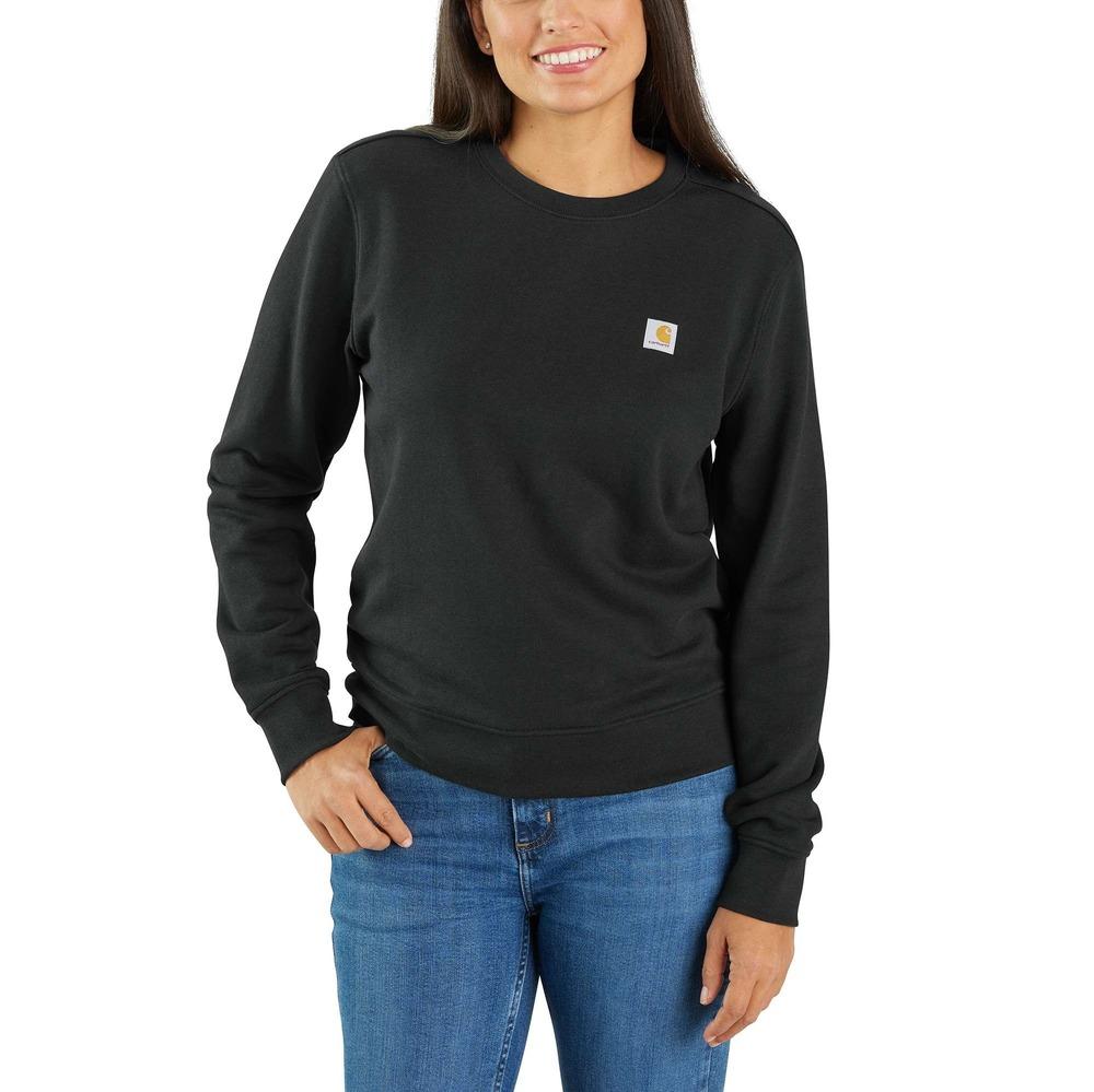 | French Terry - Rural Crewneck 106179-N04 Relaxed Sweatshirt, Black Midweight Fit King Carhartt® Women\'s