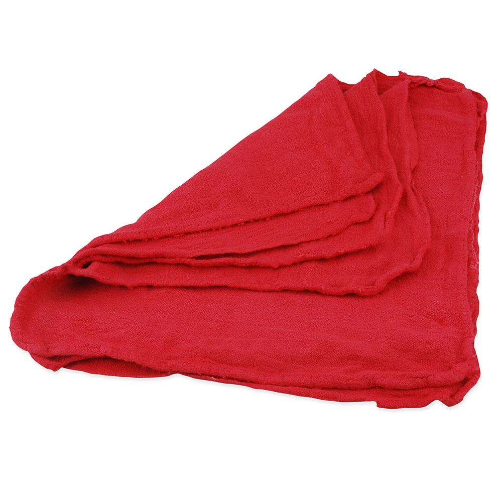 100 Industrial A-Grade Red Shop Rags / Cleaning Towels By MHF – Heavy Duty