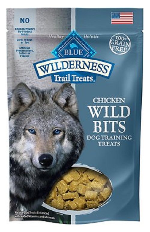 Blue Buffalo Wilderness Trail Treats Chicken Wild Bits Grain-Free Training Dog Treats, 4 oz. Bag