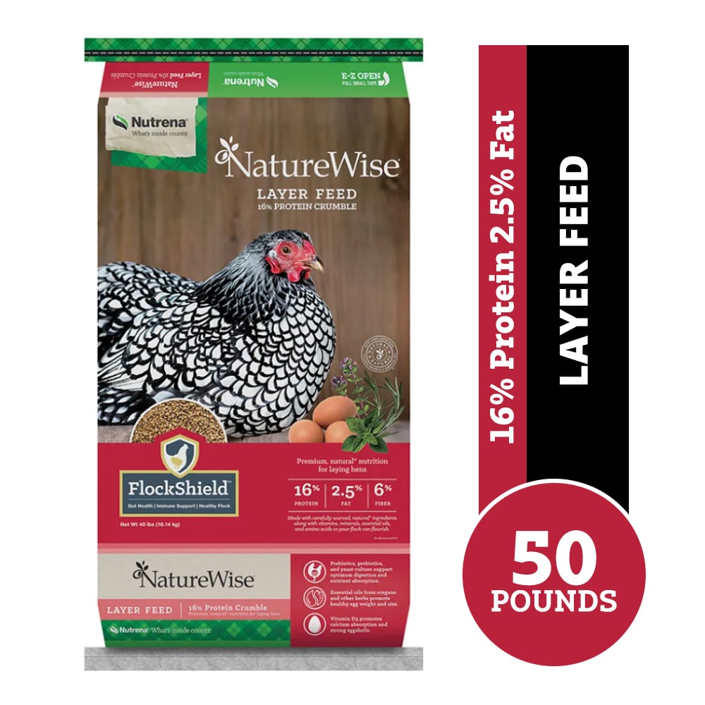 Nutrena NatureWise® Layer 16% Crumble Poultry Feed, 50 lb. Bag