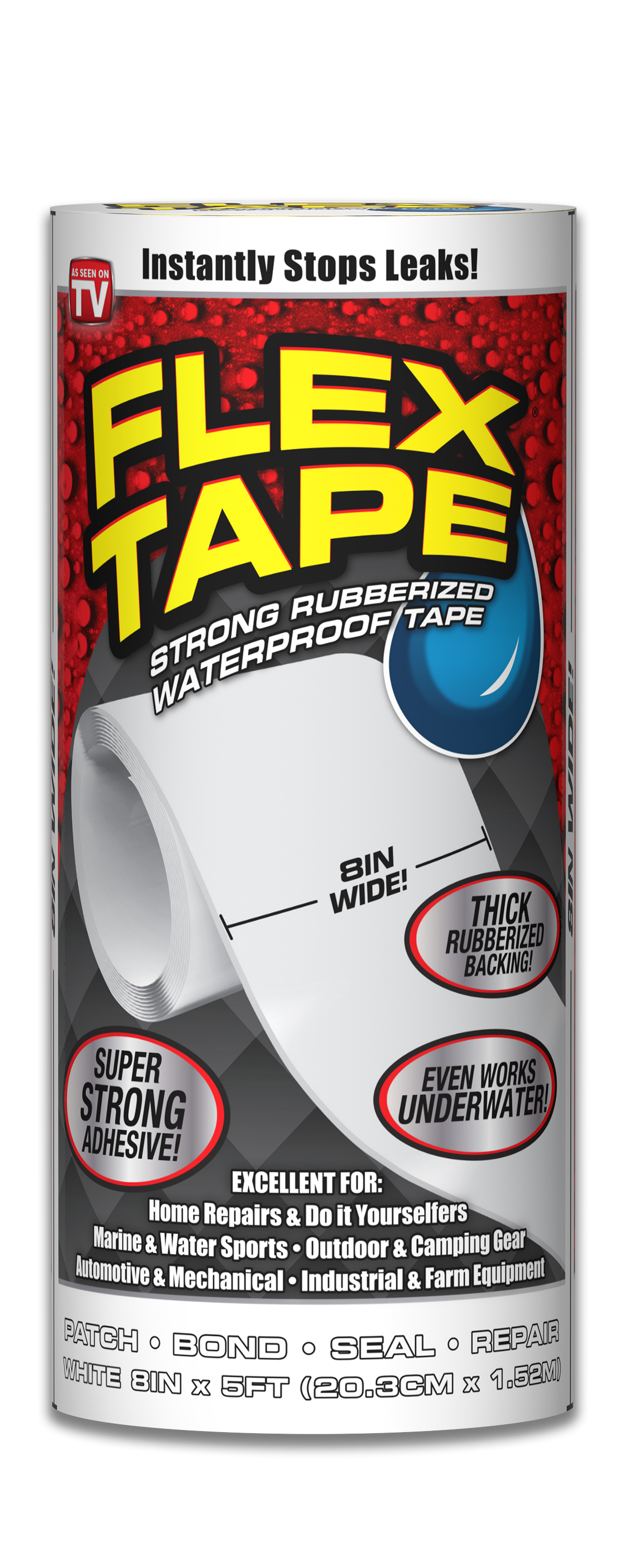 Flex Seal Flex Tape 8" White TFSWHTR0805