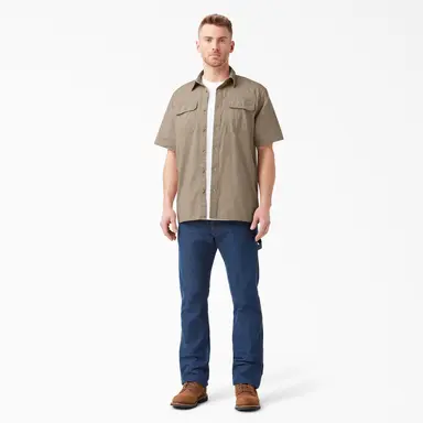 Dickies Men's Short Sleeve Ripstop Work Shirt - WS554