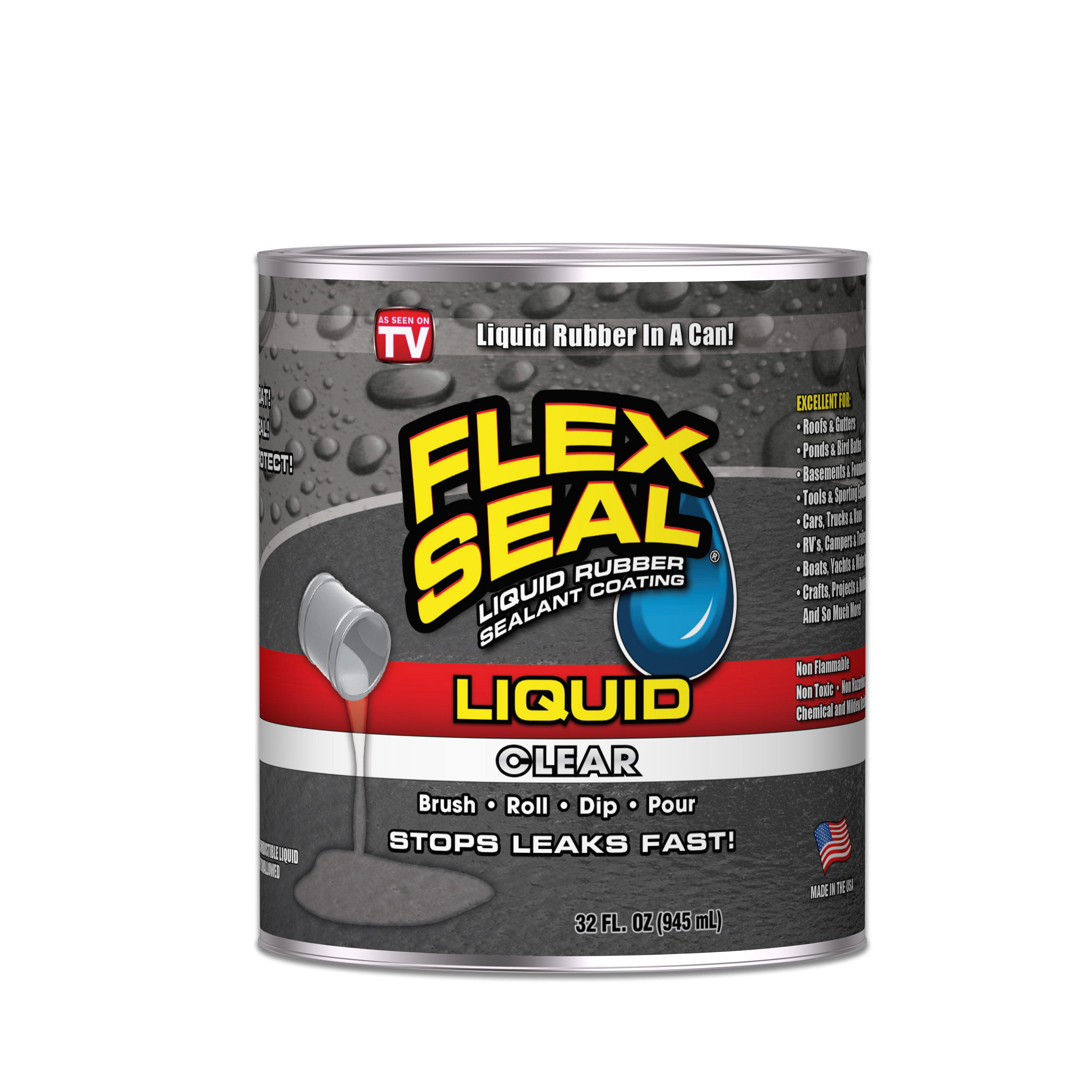 Flex Seal Liquid Flex Seal Clear 32 oz Can LFSCLRR32
