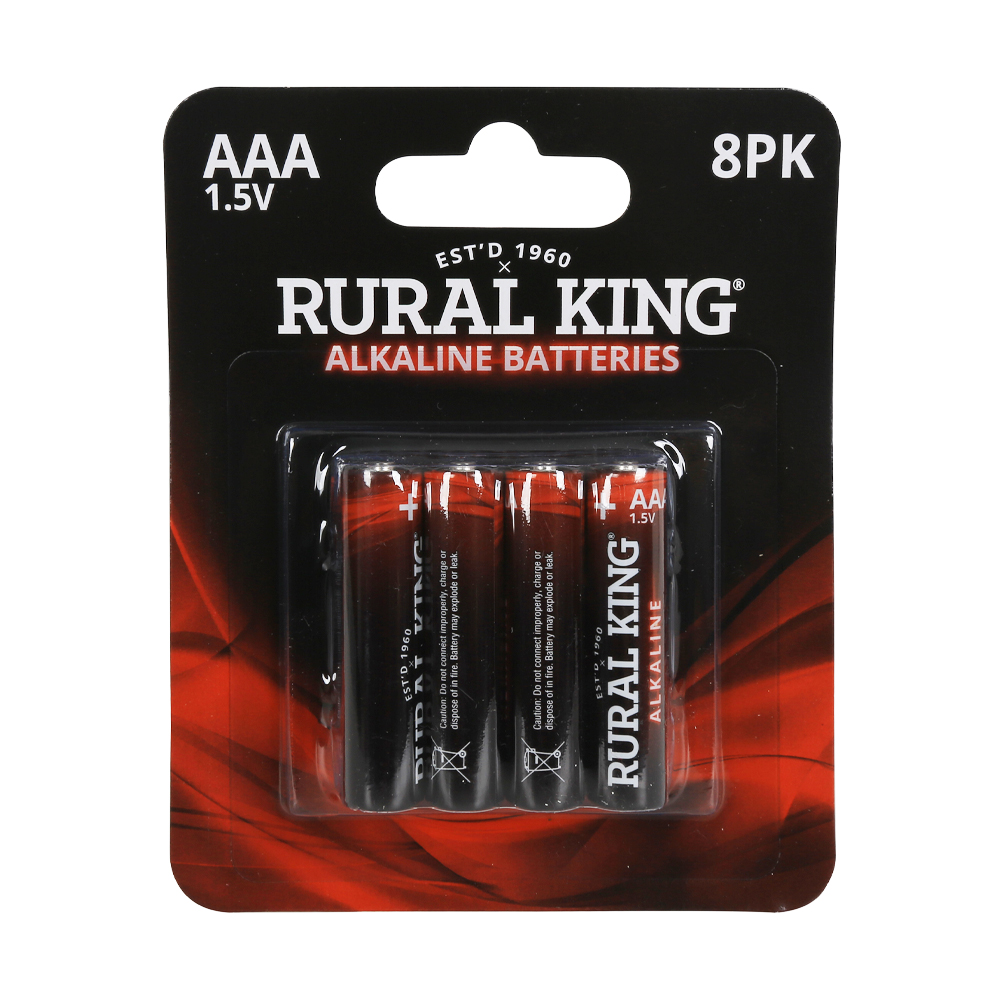 Rural King AAA Alkaline Batteries, 8 Pack - AAA8PKALK