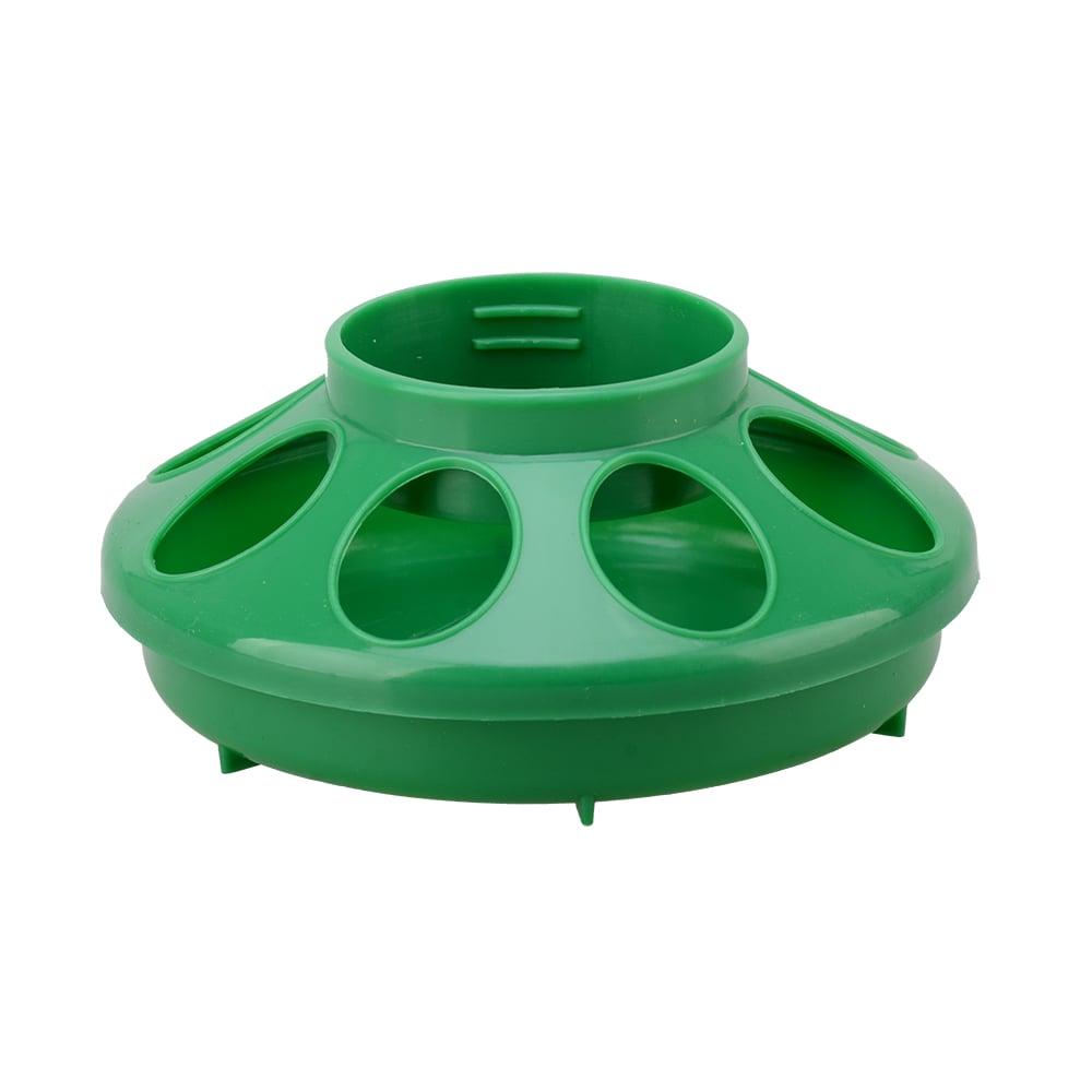 Country Road Plastic Screw-On Poultry Feeder Base, Green, 1 qt.