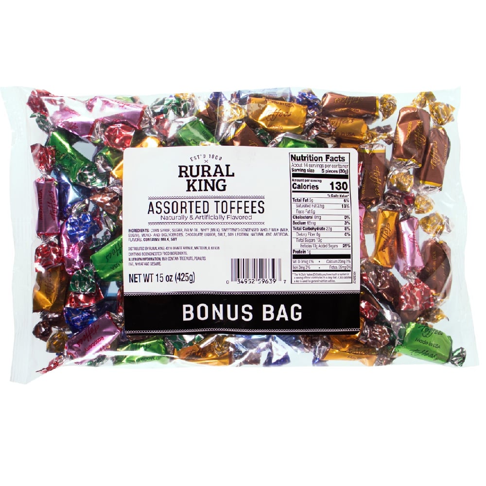 Rural King Assorted Toffee Bonus, 15 oz. Bag