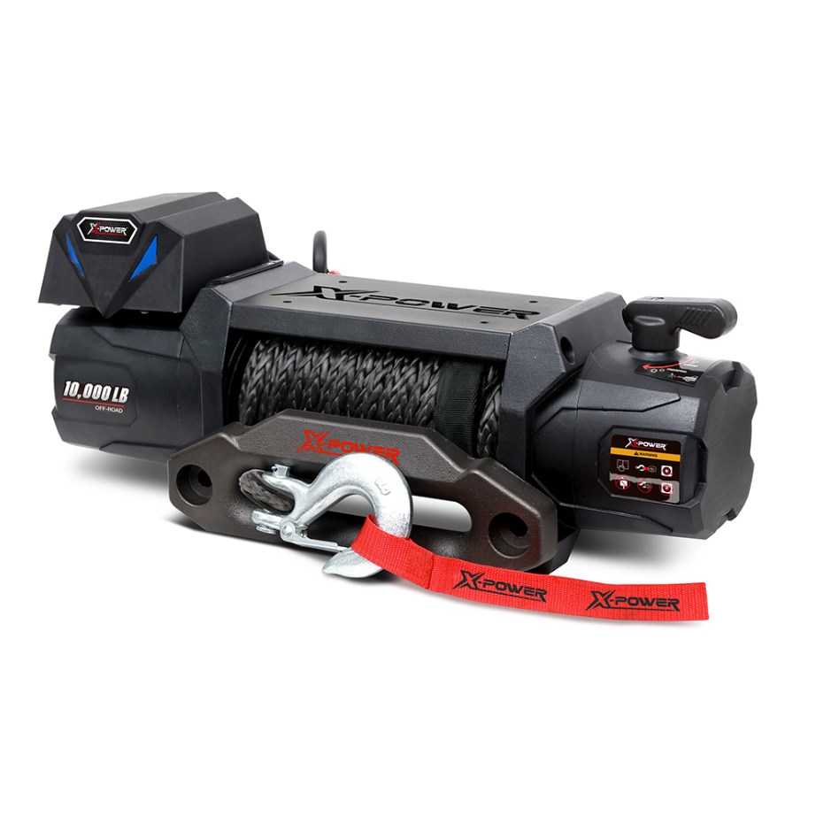 X-Power 10,000 lb. 12V DC  Winch with Synthetic Rope - 10801052