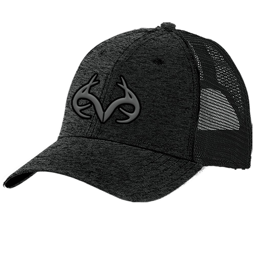 Realtree Men's 3D Antlers Snap Back Trucker Hat - One Size Fits Most, Charcoal Heather - RTPCAP-384 | Rural King