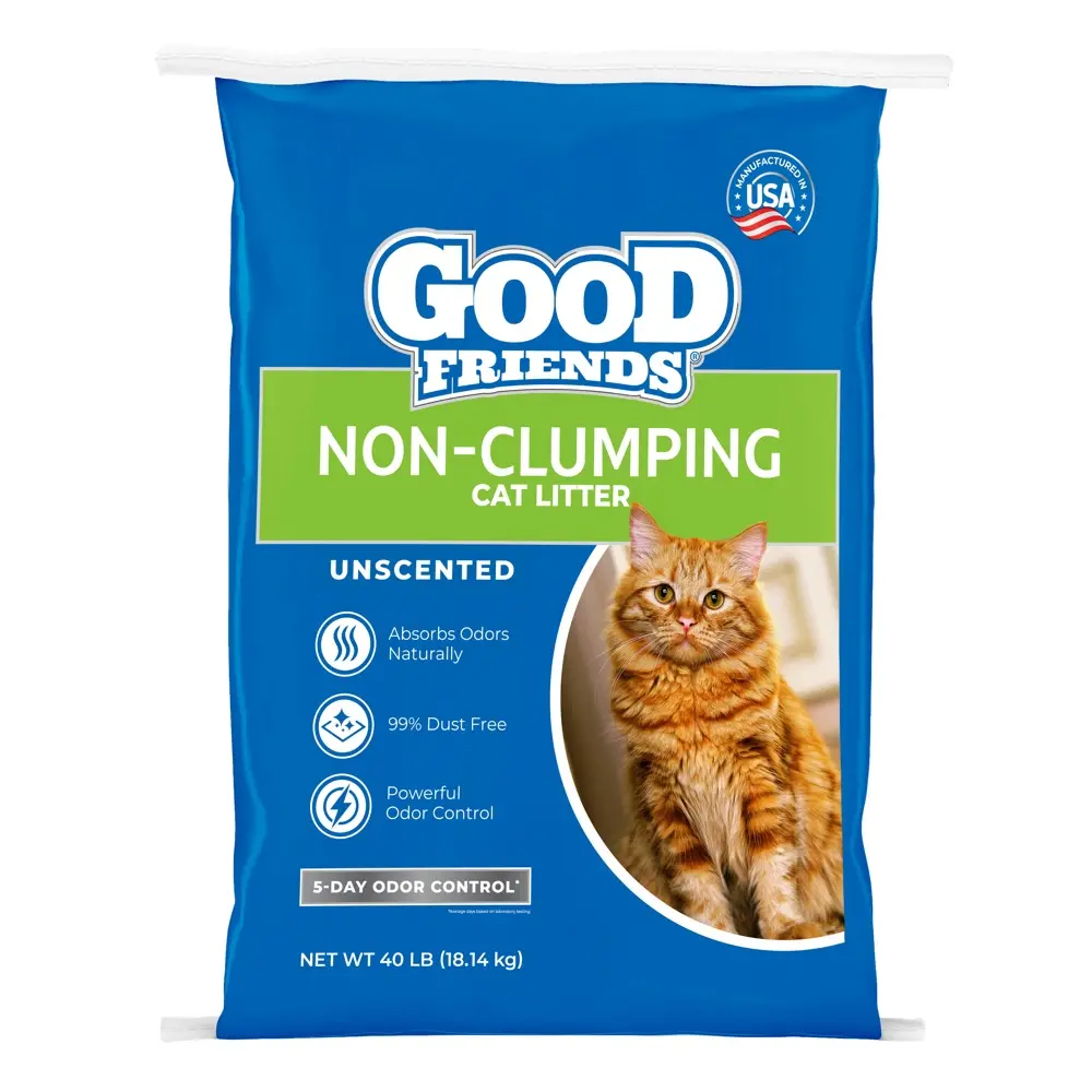 Good Friends Unscented Non-Clumping Cat Litter, 40 Bag Rural