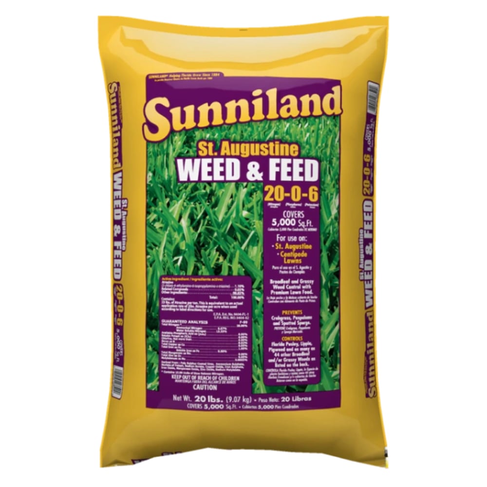 Sunniland St. Augustine 20-0-6 Weed & Feed, 20lbs - 128820