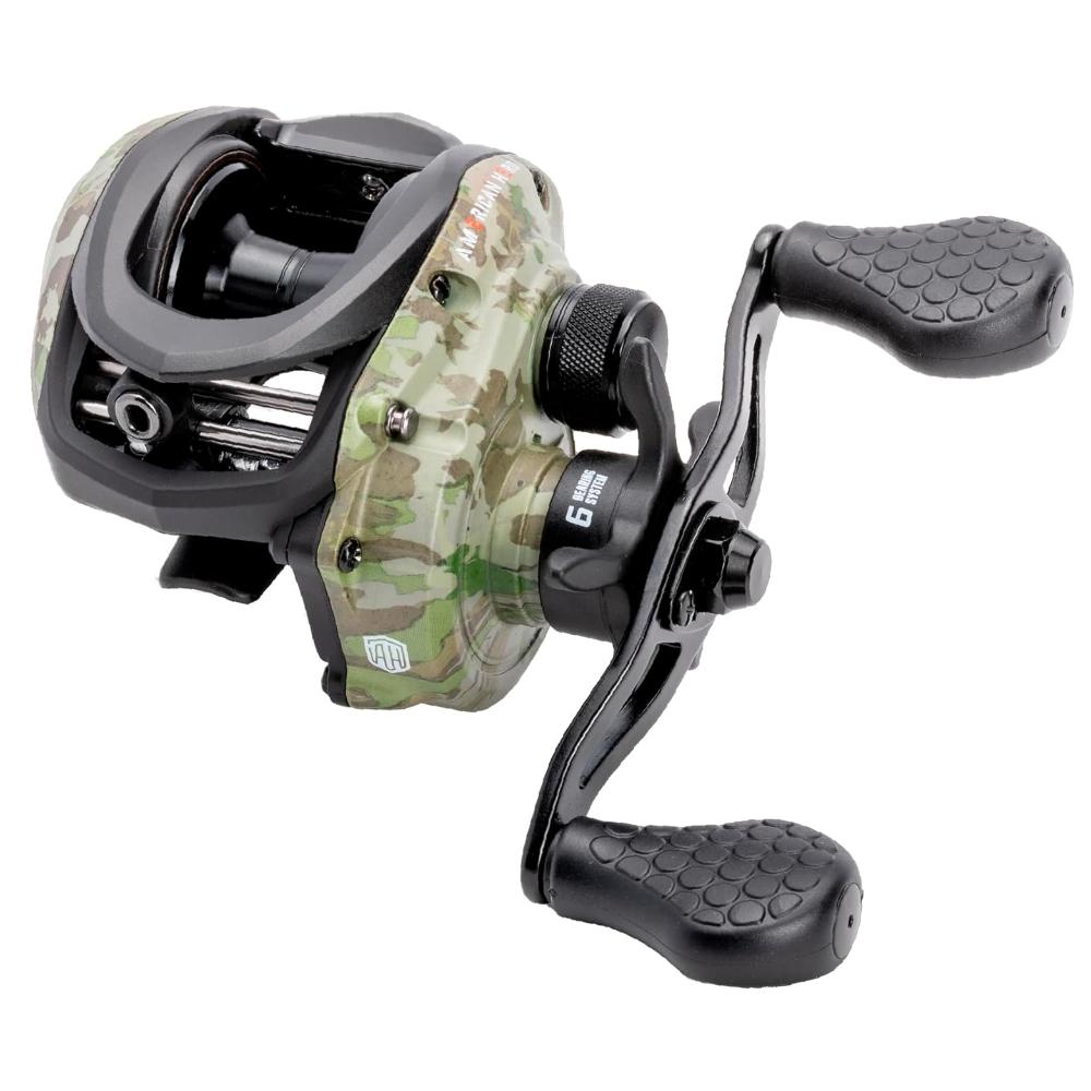 Lews American Hero Camo Baitcast Fishing Reel, 5+1 Bearings, 7.5:1 Gear Ratio Lews American Hero Camo Baitcast Fishing Reel, 5+1 Bearings, 7.5:1 Gear Ratio